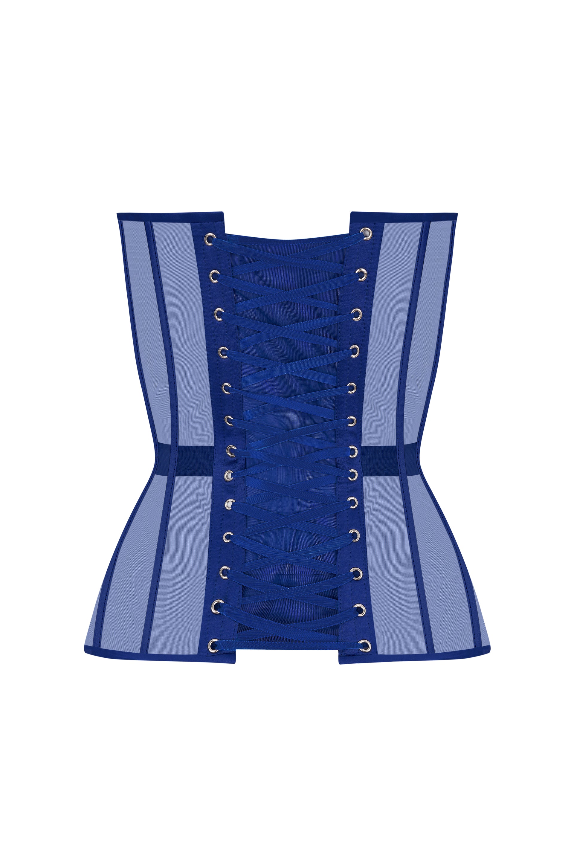 Blue corset with cups