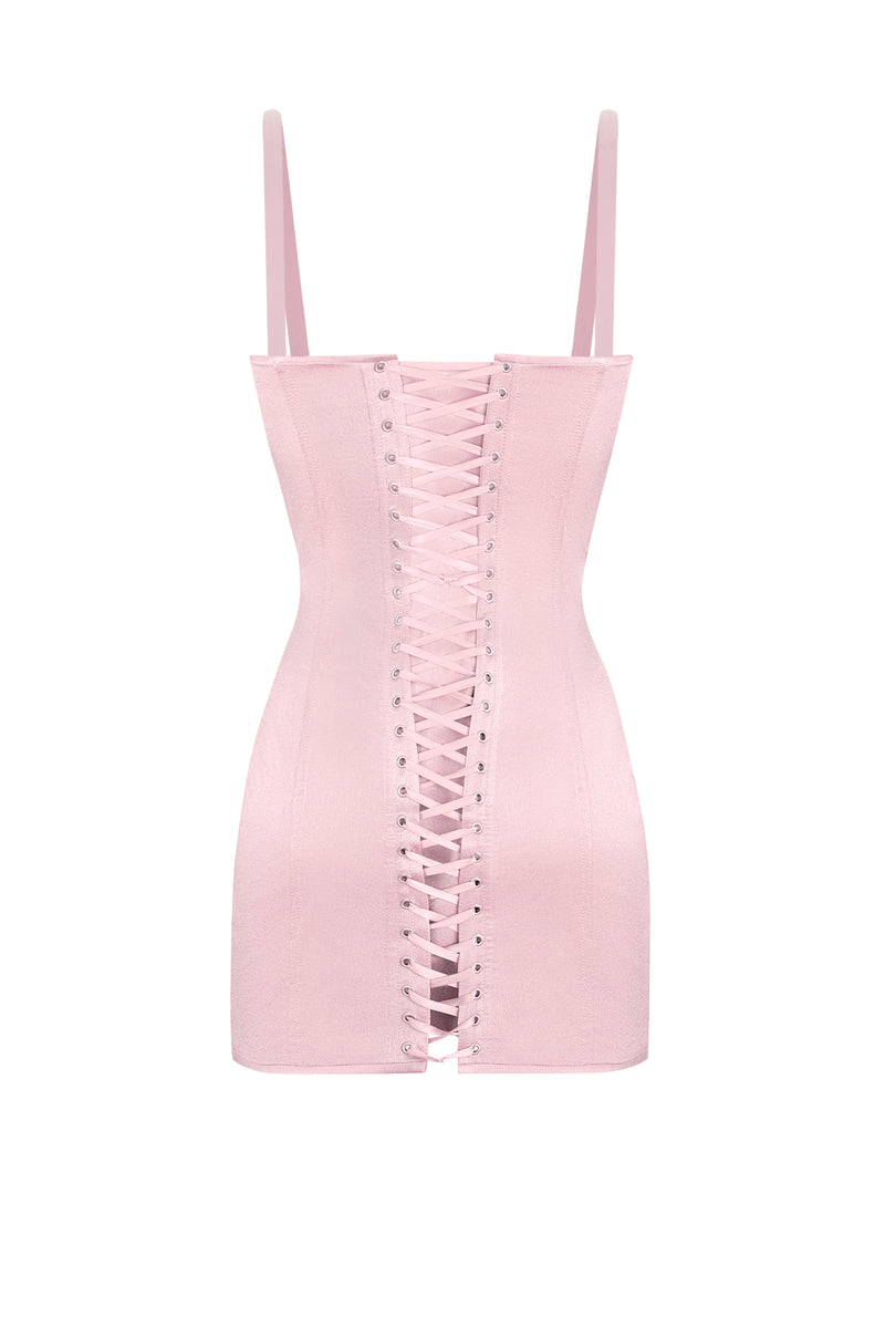 Light pink corset dress with transparent sides - STATNAIA Light pink corset dress with transparent sides - STATNAIA