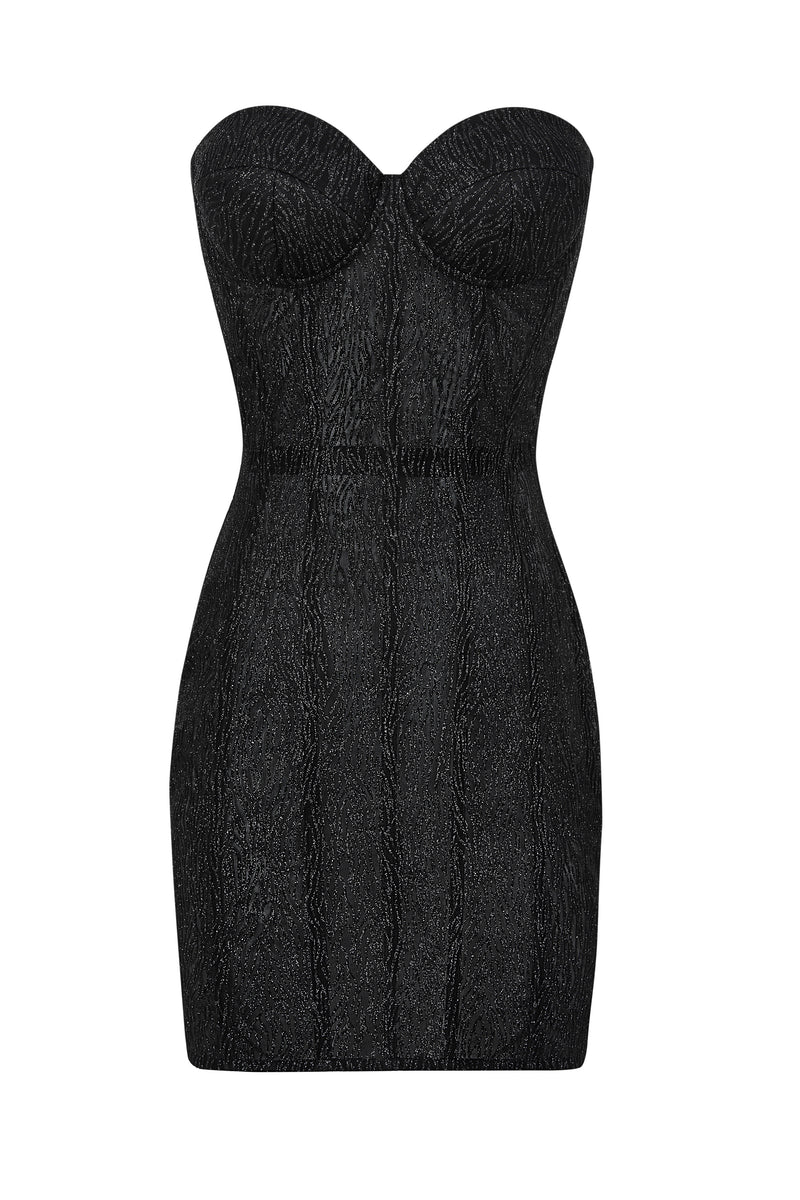 black bustier corset dress Shiny with cups collection_Work Wear Rudy_Boesch_Dress_Blues_Uniform Black Perfect for Special Location:Dropship Mexico  Case Only  Est. Delivery: 10-15 Days