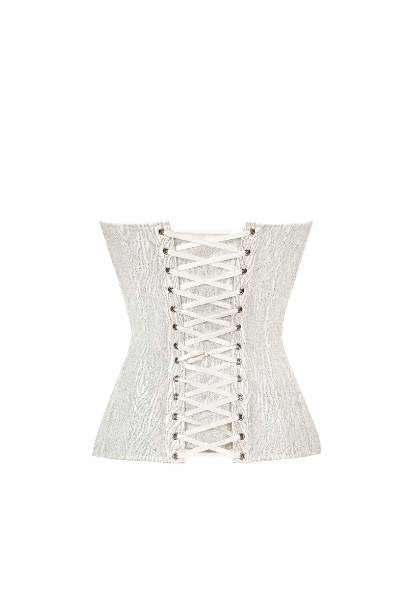 Off white corset with transparent cups - STATNAIA