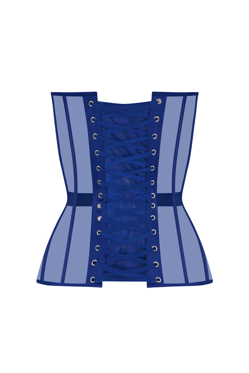 Blue corset with cups - STATNAIA