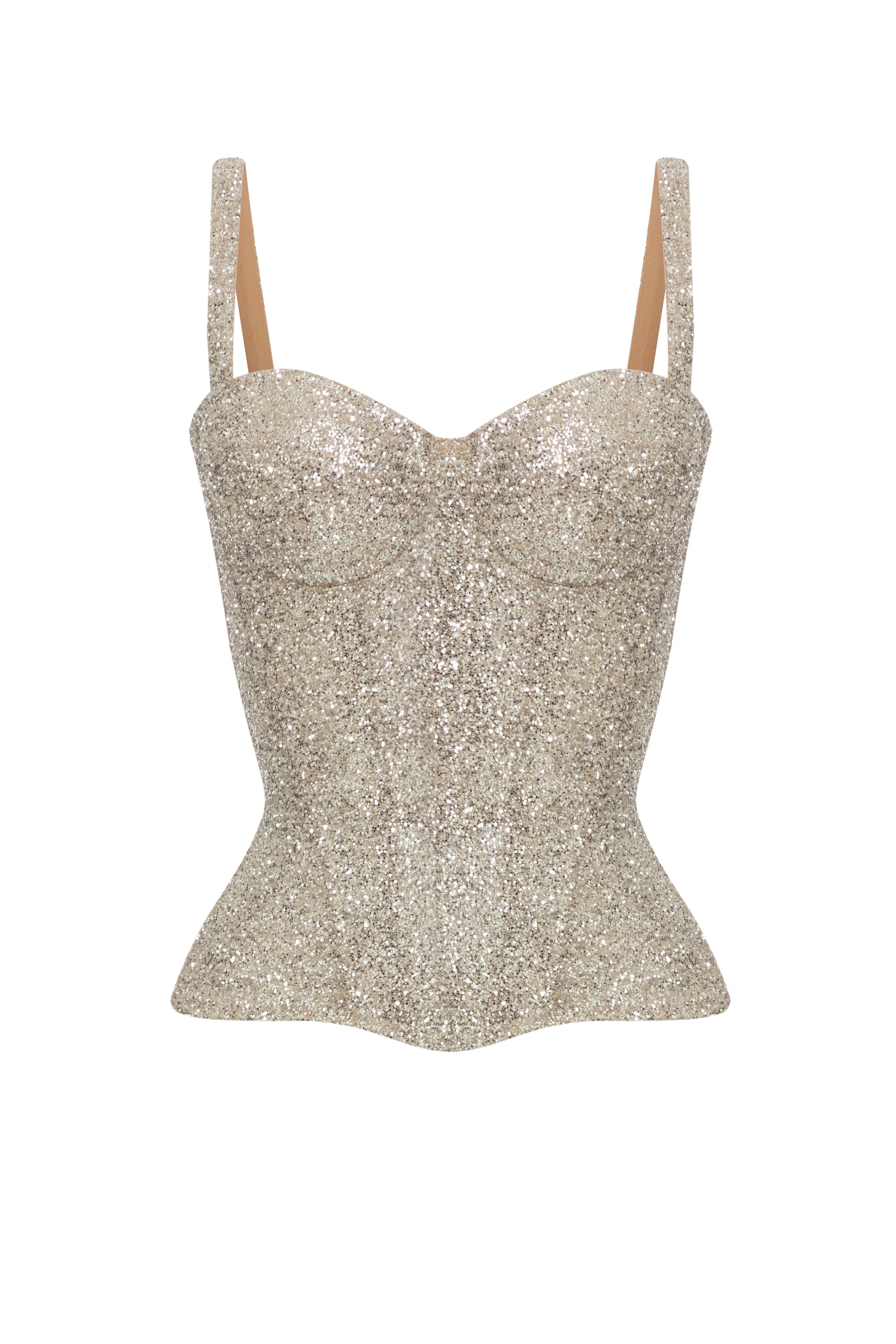 Shimmering glitter corset