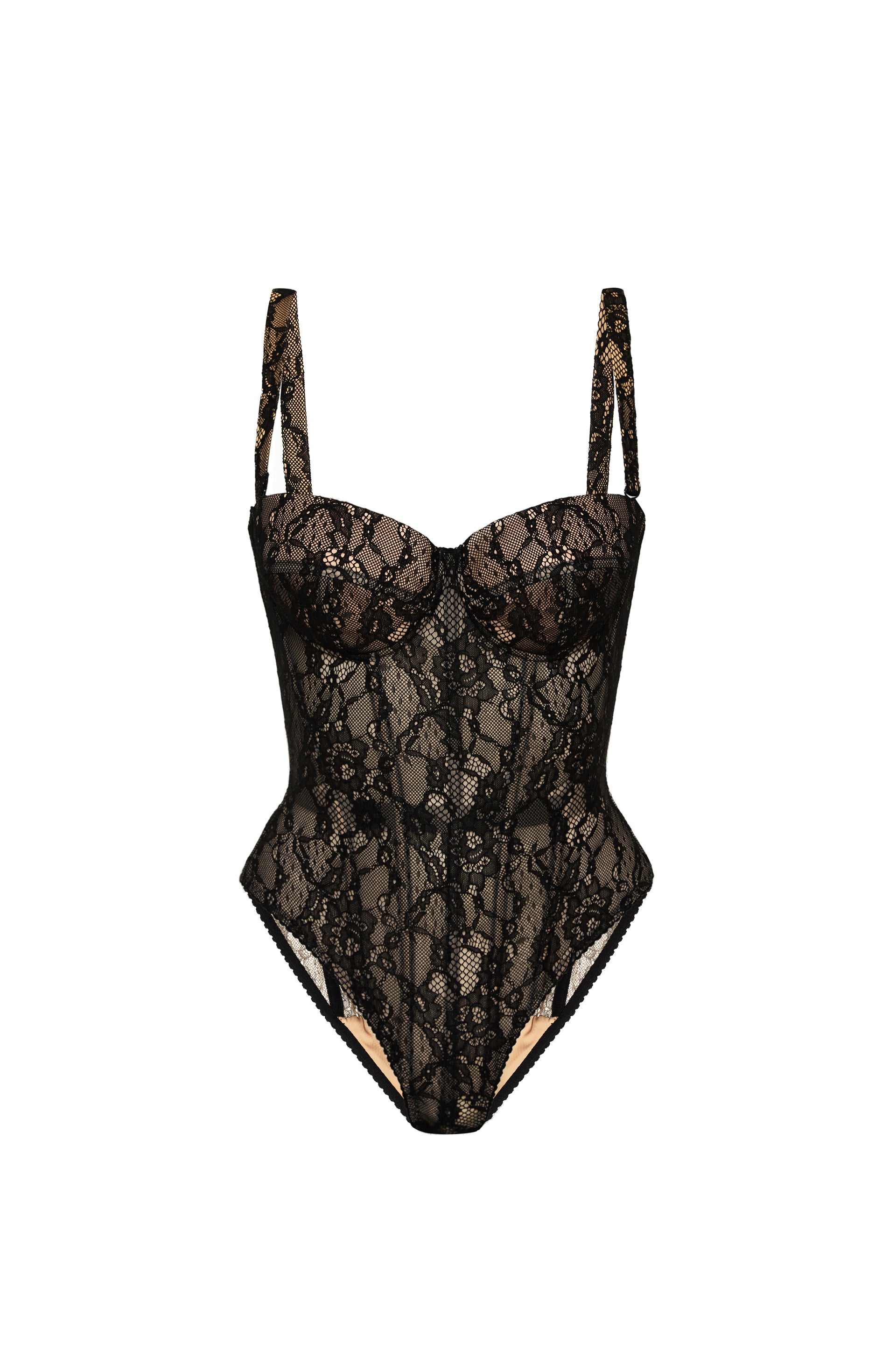 STATNAIA l Beige satin corset with reliefs and detachable straps