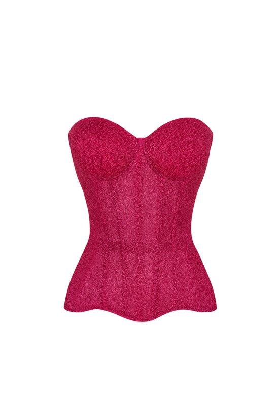 Brilliance drop Raspberry corset