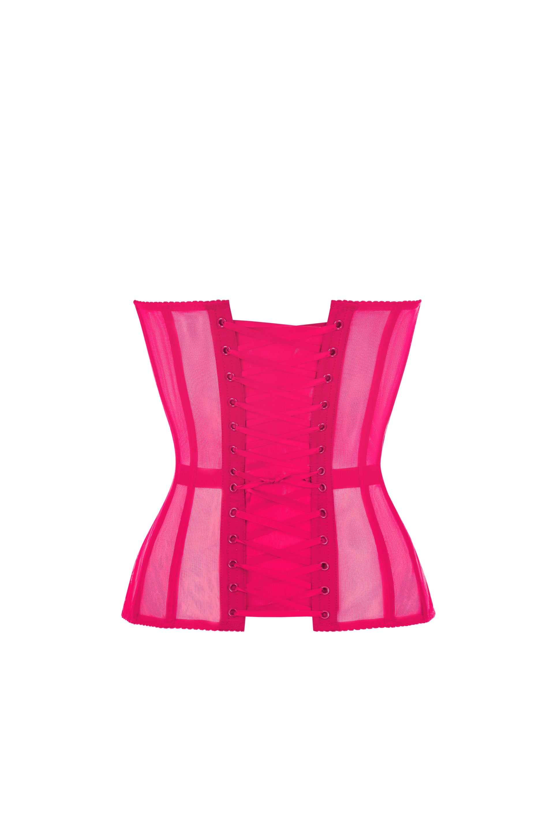 Hot pink corset with cups