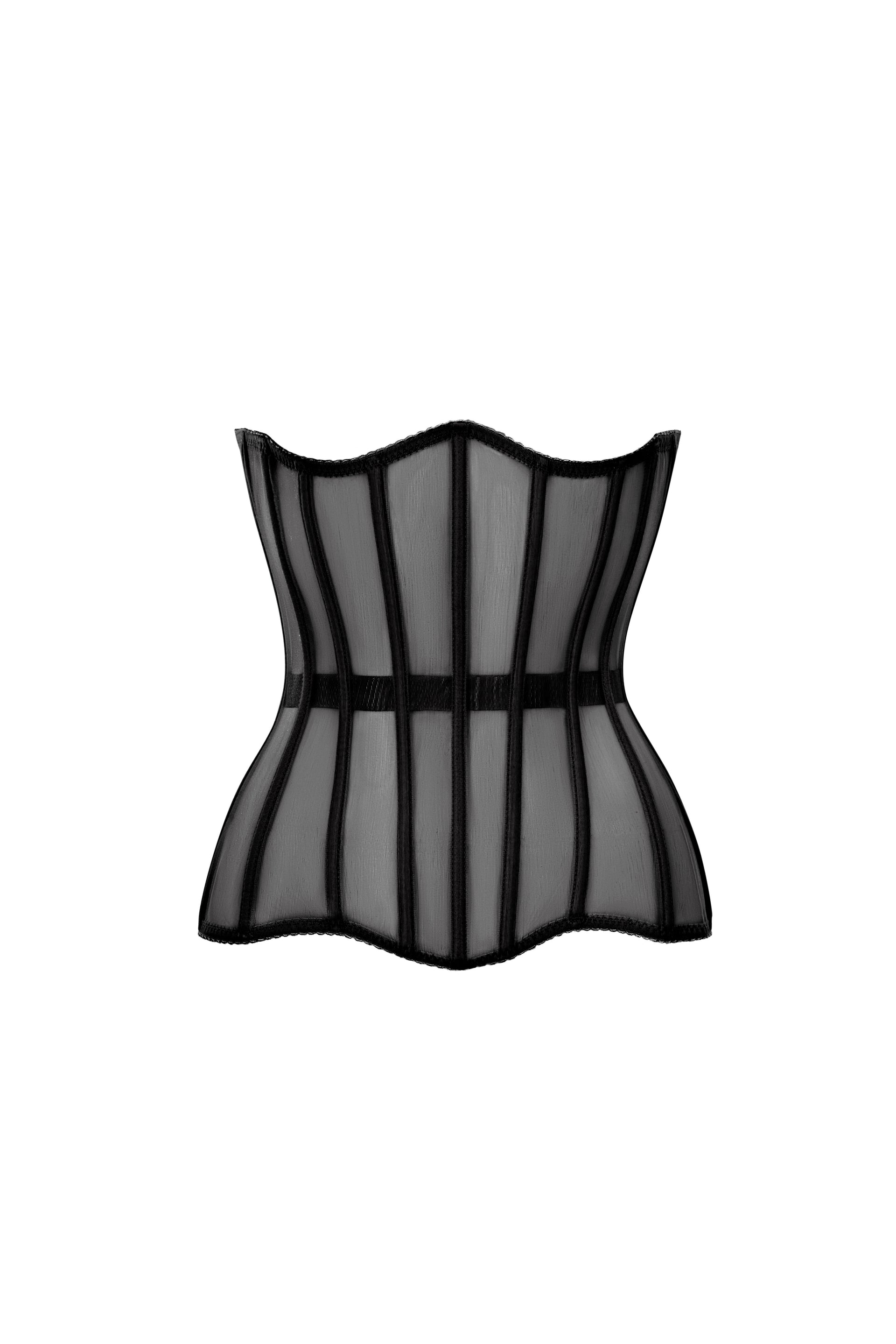 Black corset without cups