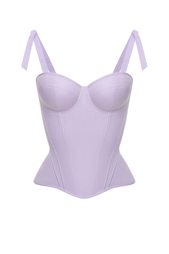 Bittersweet drop. Lilac cotton corset