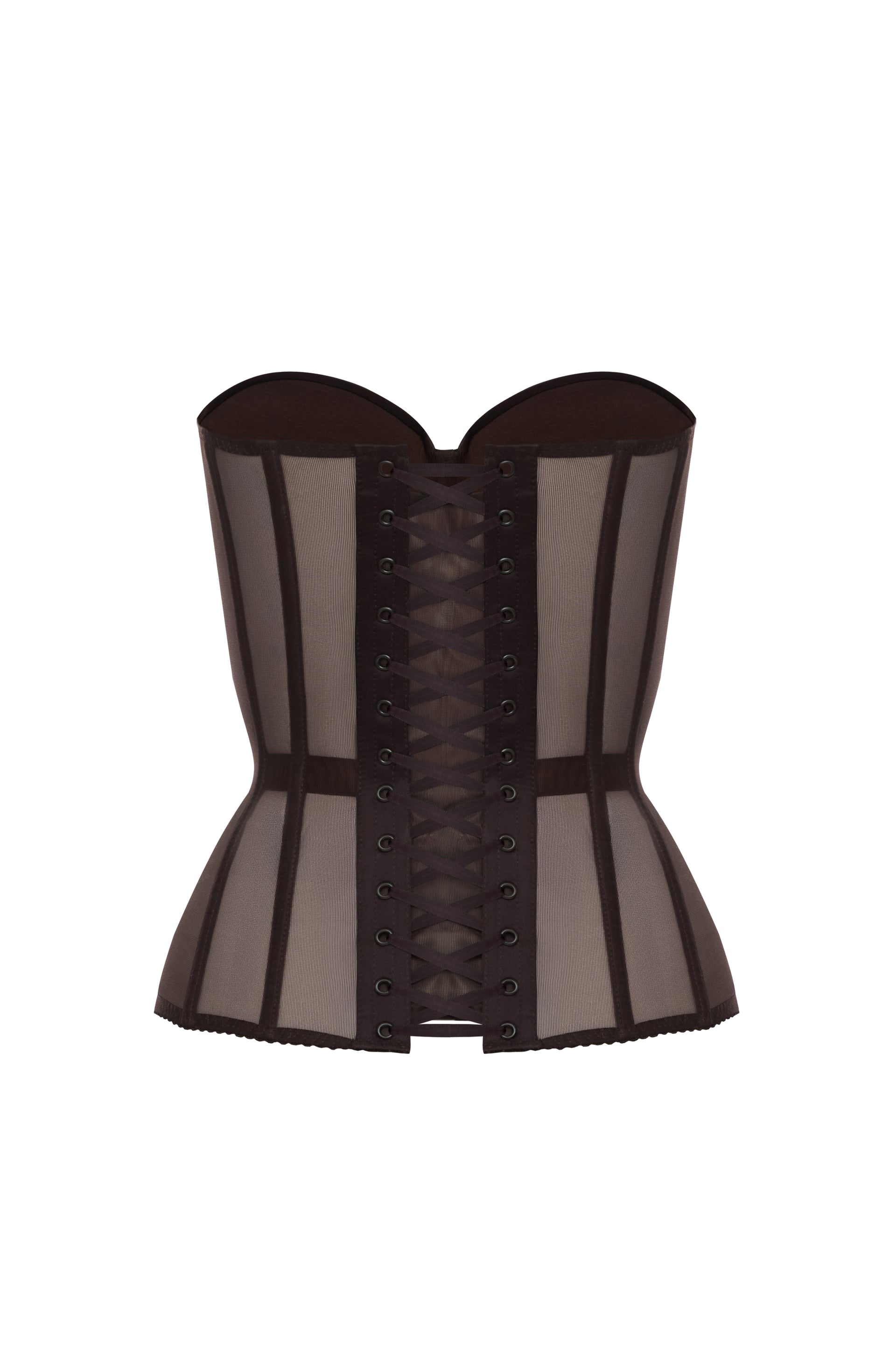 Chocolate corset with cups