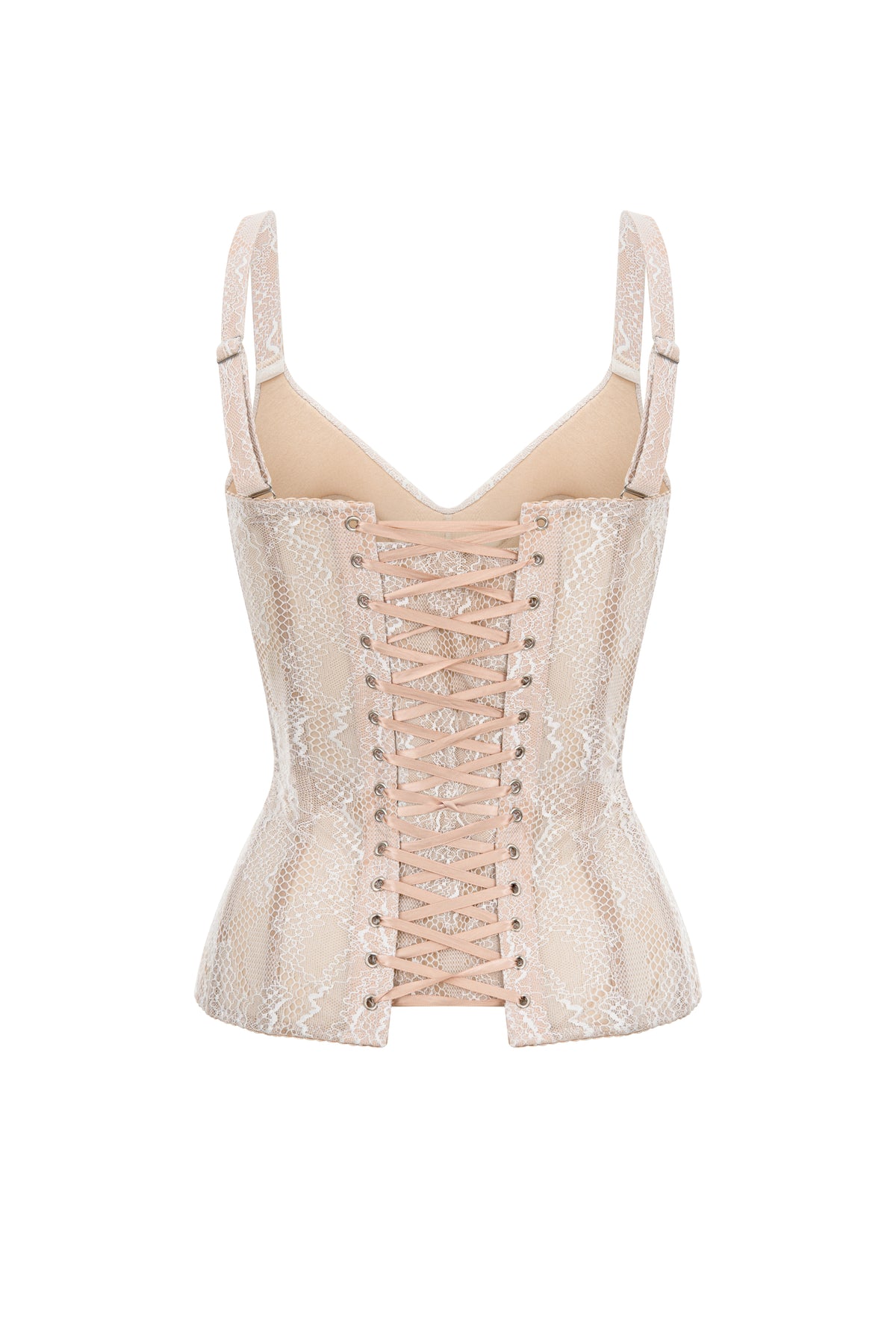 Reverie drop. Siren beige lace corset