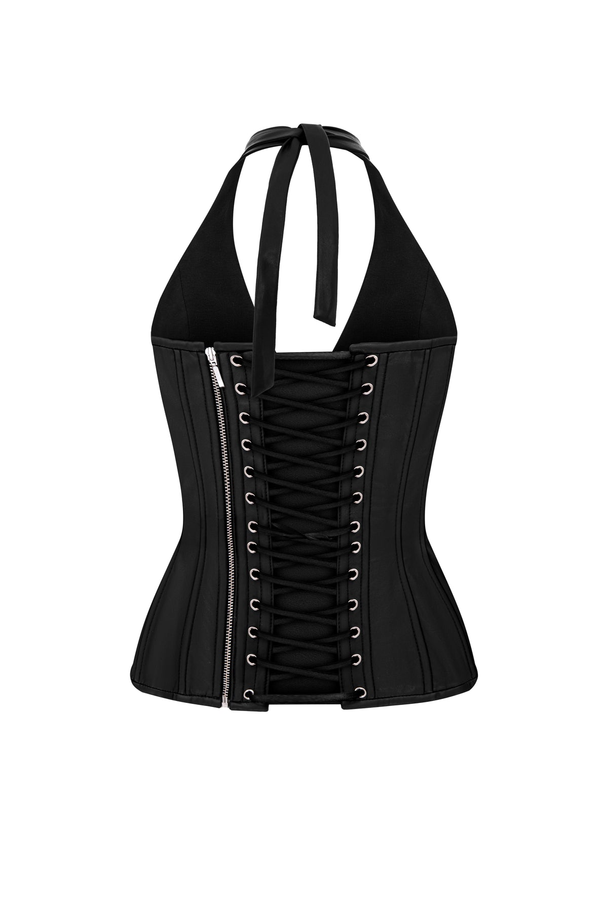 Reverie drop. Cadence black vegan leather corset