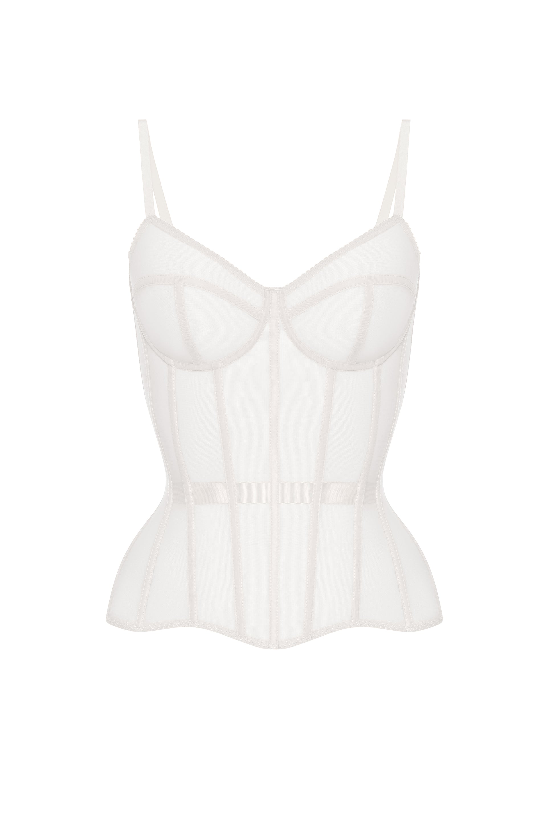 Off white corset with transparent cups