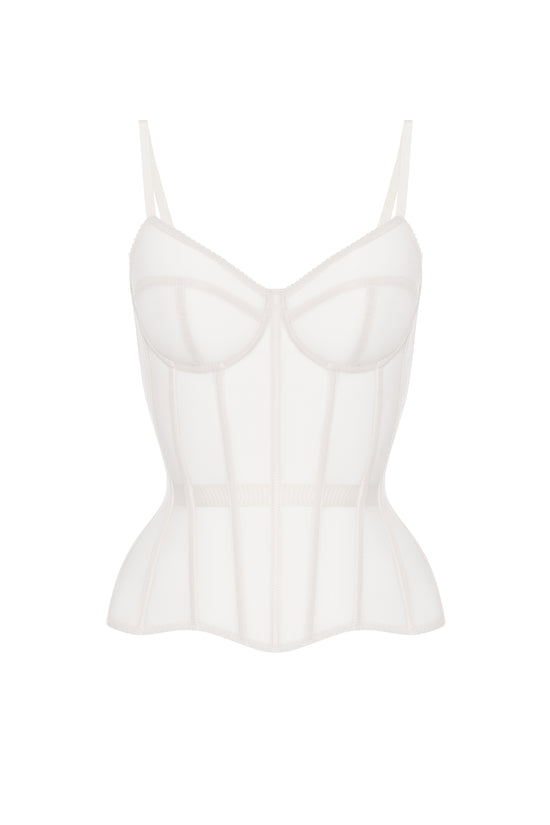 Off white corset with transparent cups