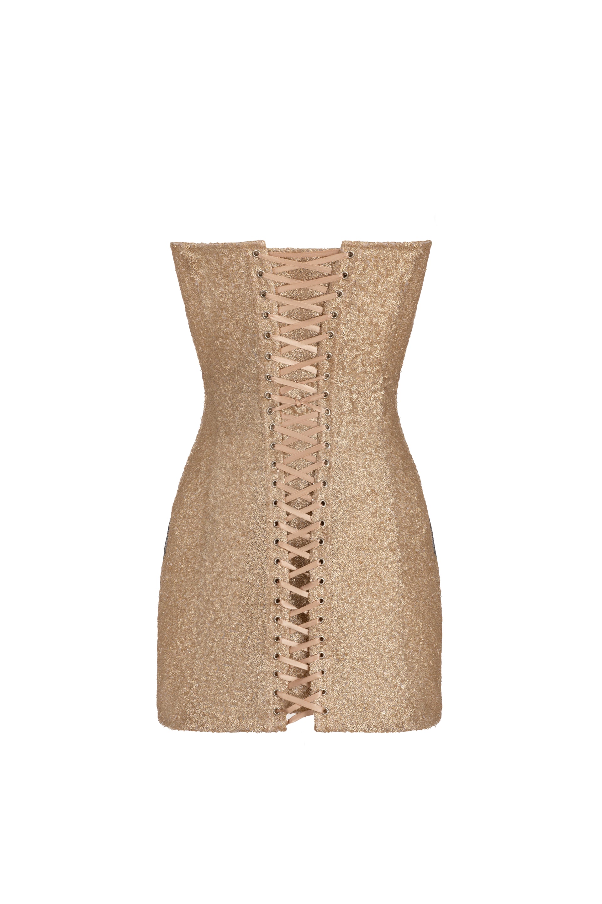 statnaia corsets dress Gold sequined dress
